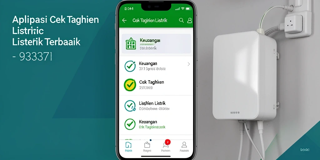Antarmuka aplikasi 93337 untuk cek tagihan listrik.