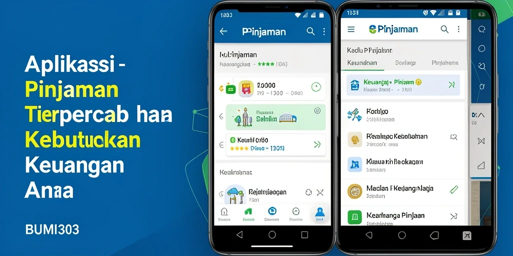 Tampilan antarmuka aplikasi BUMI303 yang sederhana dan mudah digunakan.