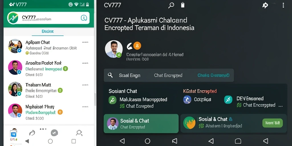 Antarmuka mudah digunakan untuk chatting aman dengan CV777.
