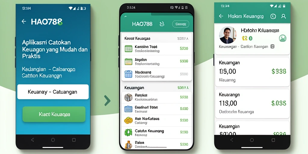 Tampilan antarmuka HAO788 dengan fitur Catatan Keuangan.