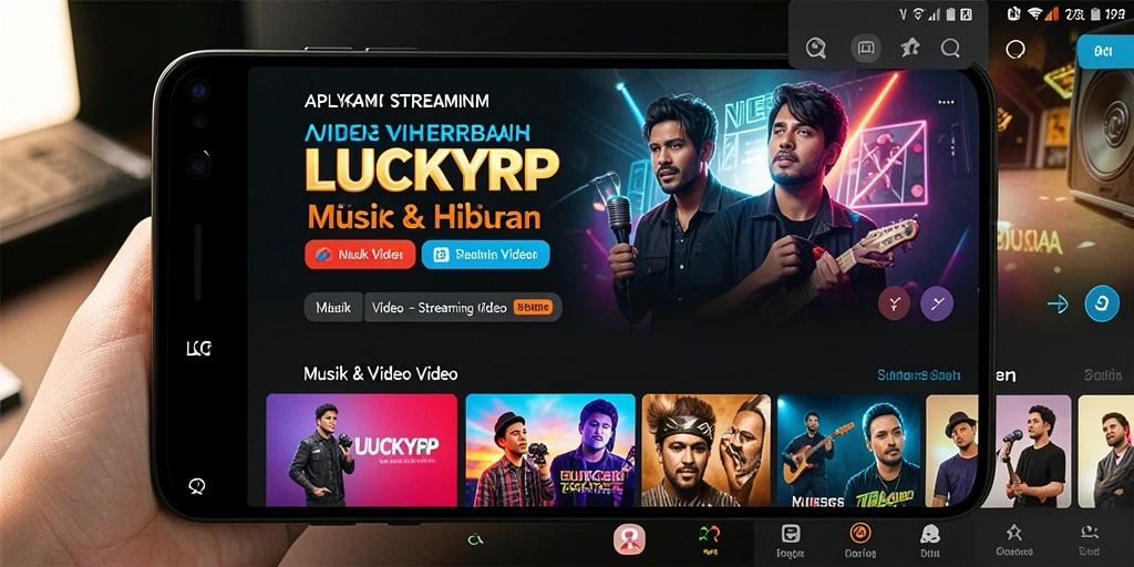 Antarmuka LUCKYRP yang menarik dan fungsional untuk Streaming Video.