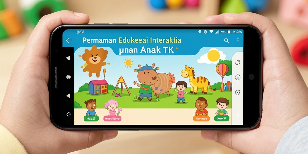 Antarmuka interaktif yang menyenangkan untuk anak-anak.