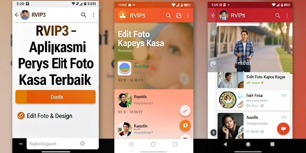 Antarmuka aplikasi RVIP3 yang menarik dan fungsional untuk Edit Foto Kertas Kaca.