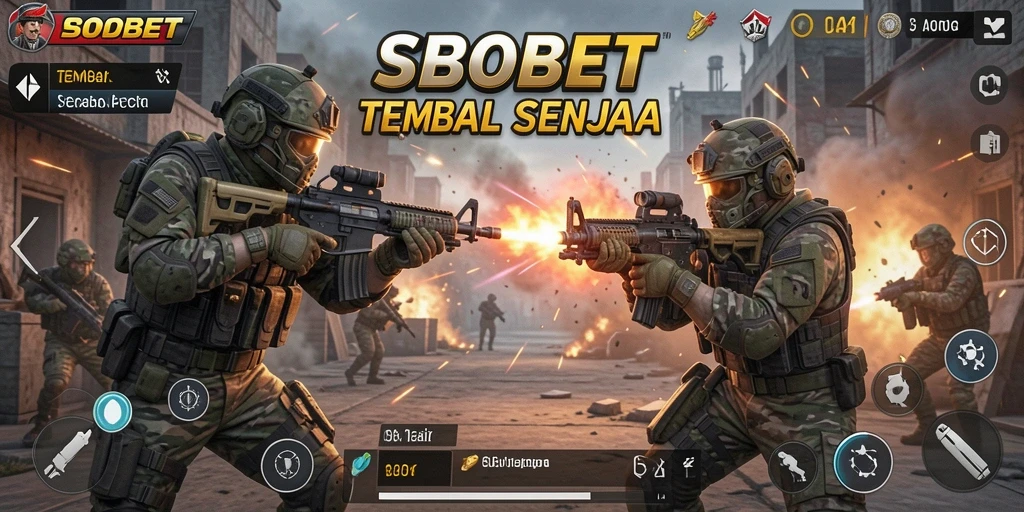 Tampilan antarmuka SBOBET dengan fitur Tembak Senjata yang menarik.
