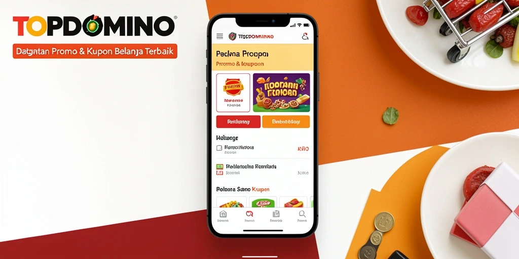 Tampilan antarmuka <strong>TOPDOMINO</strong> yang mudah digunakan untuk mencari kupon dan promo.
