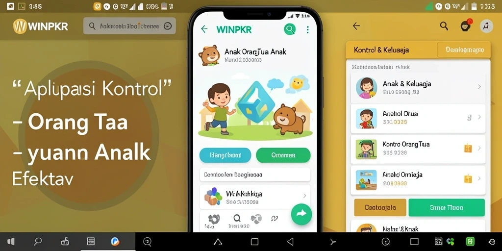 Tampilan antarmuka aplikasi WINPKR untuk kontrol orang tua.